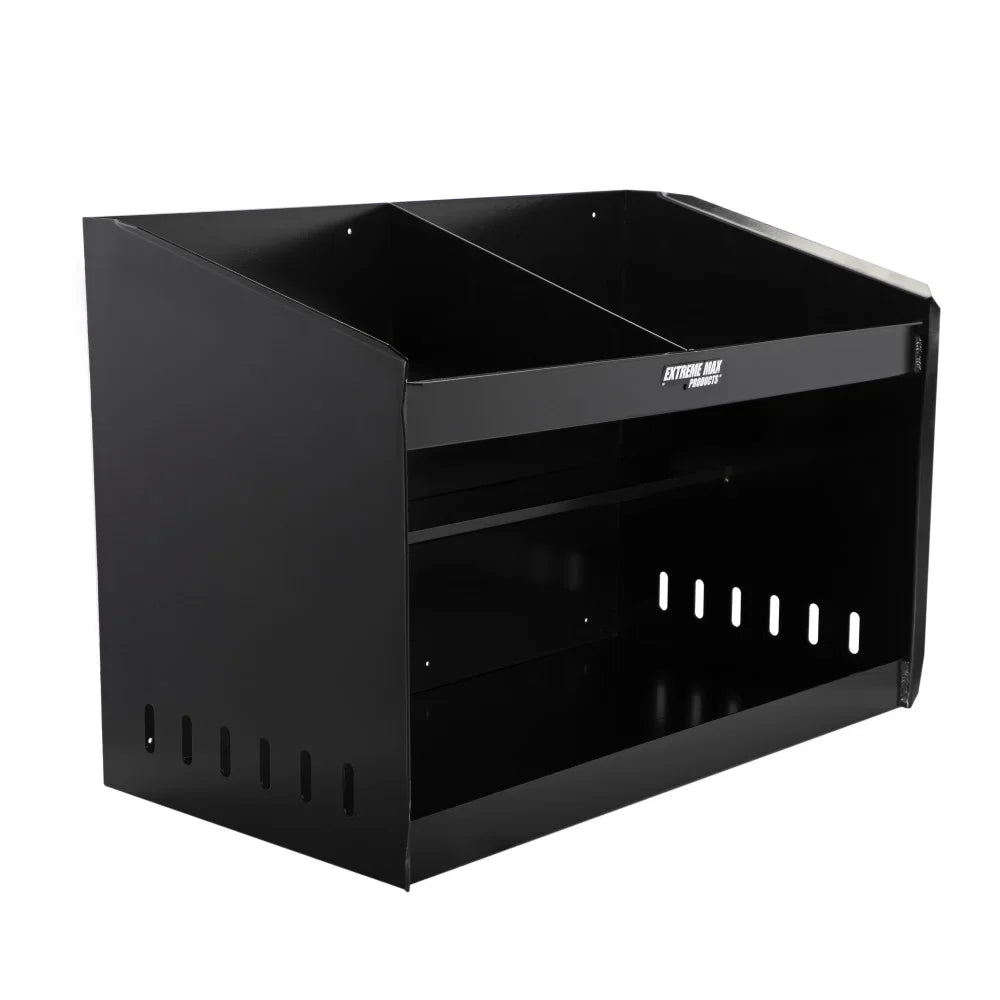 Storage Bay Dual Enclosed Helmet Extreme for Garage, Organizer Cabinet Max Shelf Trailer, Aluminum Race - Shop, Black Storage Deluxe 5001.6331 Holder