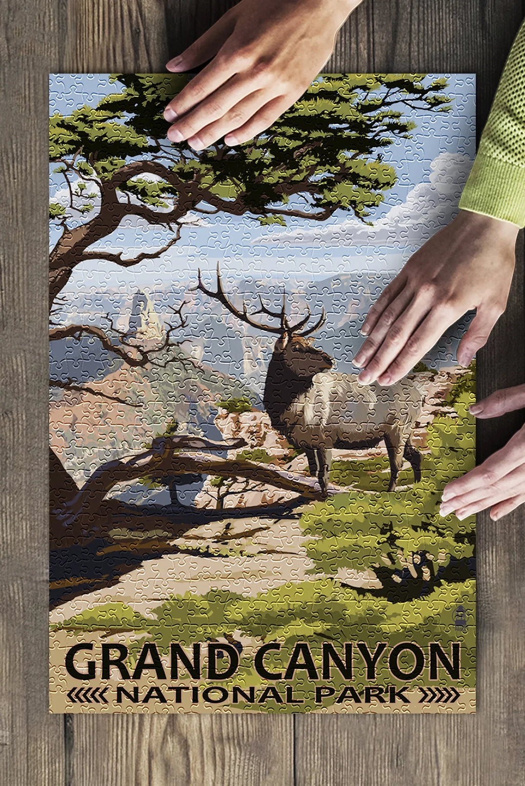 inches, Point Made Park, Arizona, Family, in for (19x27 Premium Puzzle National Jigsaw Canyon Elk Piece Grand and Imperial 500 and USA) Adults