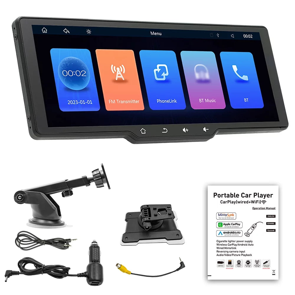 Wireless Auto Camera Camera and Andoer Portable Camcorder, Car with MultiMedia Car Player Rearview CarPlay,