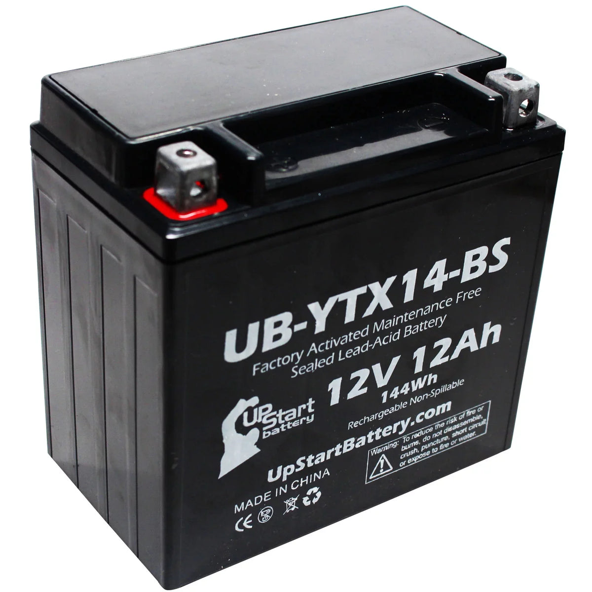 Free, Battery GS Motorcycle Factory BMW Replacement CC F800ST, Battery 12AH, 800 5-Pack UB-YTX14-BS - 12V, UpStart for Maintenance 2011 Activated,