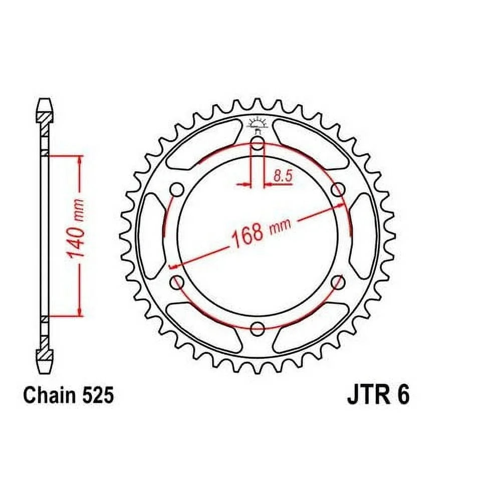 Street GS Sprocket 42T F800 2008-2013 Steel Rear JT BMW for