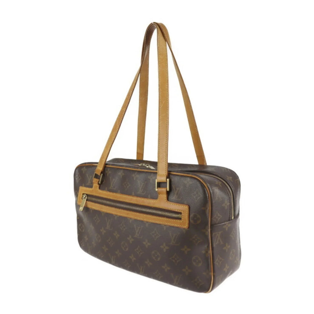 LOUIS Louis Leather (Good) Shoulder Vuitton M51181 Canvas VUITTON GM Monogram Cite Brown Bag Pre-Owned