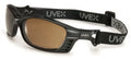 Glasses Frame Head With Safety HydroShield Black Uvex And Honeywell Matte Anti-Fog Livewire Lens by With Strap Expresso