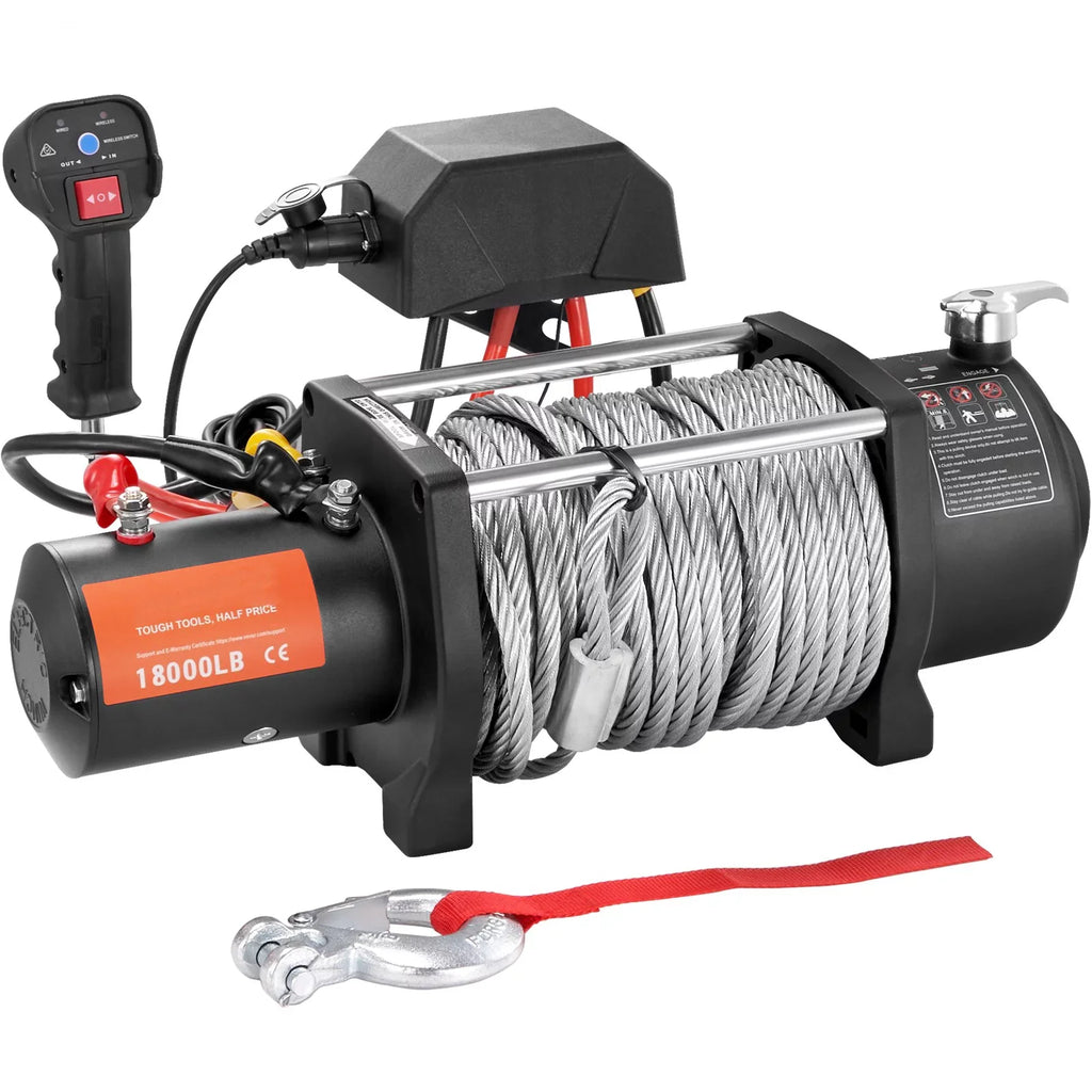 12V Wireless Electric Load 18,000 ATV IP67 Winch, Winch lb Winch, 85ft BENTISM Steel Rope Capacity Remote Handheld with