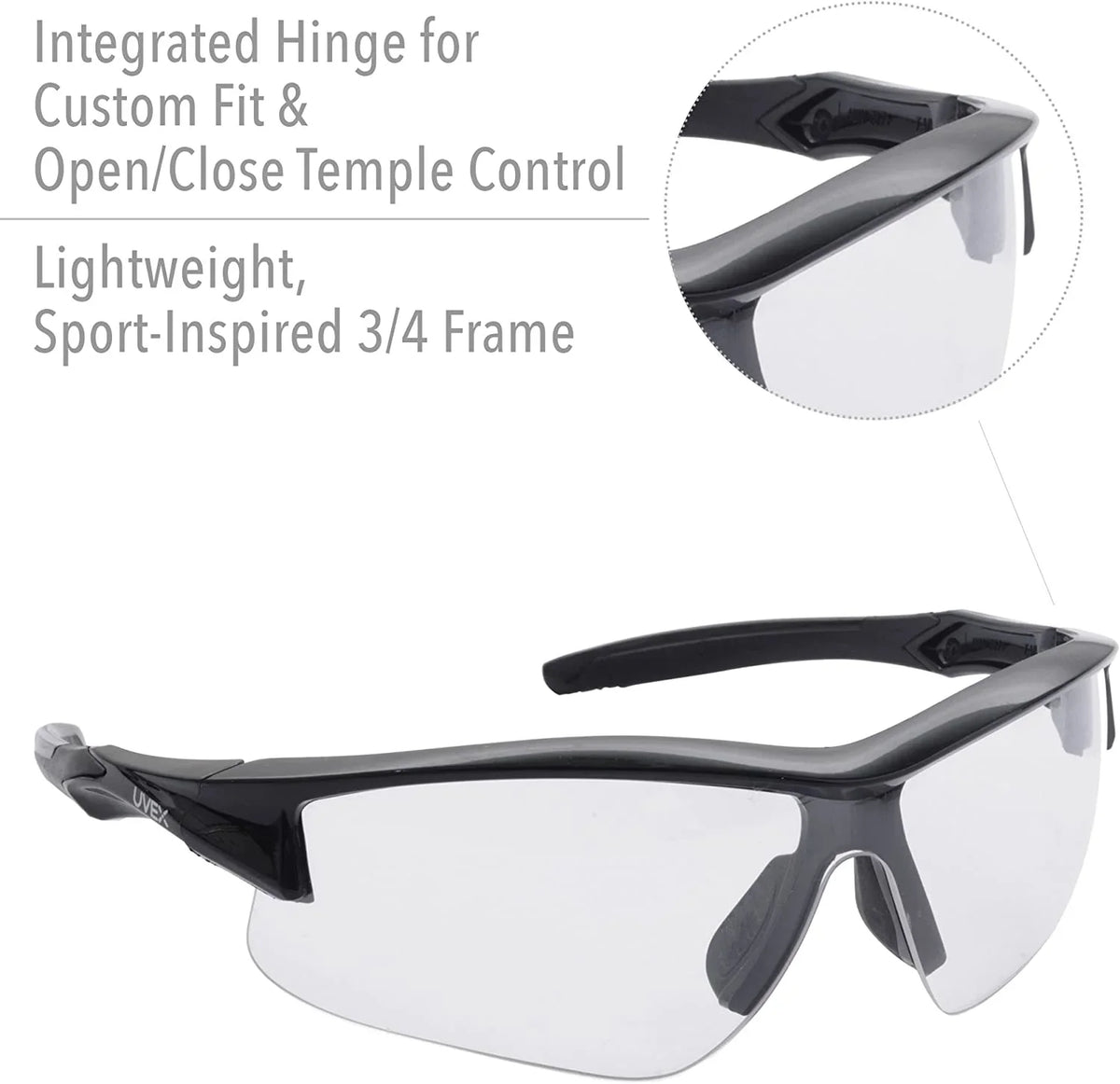 Howard Lens Uvex Lens Shooting Glasses Uvextreme Anti-Fog Leight Acadia by (R-02214) with Honeywell Plus Clear Coating,