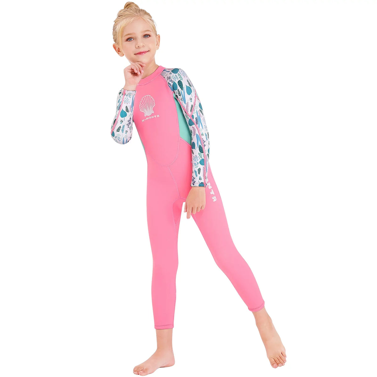 Zipper One Quick X-MANTA Diving Piece Swimsuit Surf for - Suit with Wetsuit Dry Sleeve Girls Back Long -