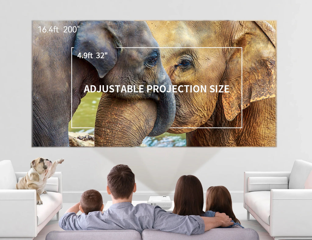 Portable LED TV PS4, 65000 USB Life, Support Hours Mini AV Display, 3 Projector TF, Leisure 1080P Lamp and Stick, Supported VGA, HDMI, Projector (White) VANKYO with Compatible 200'' with