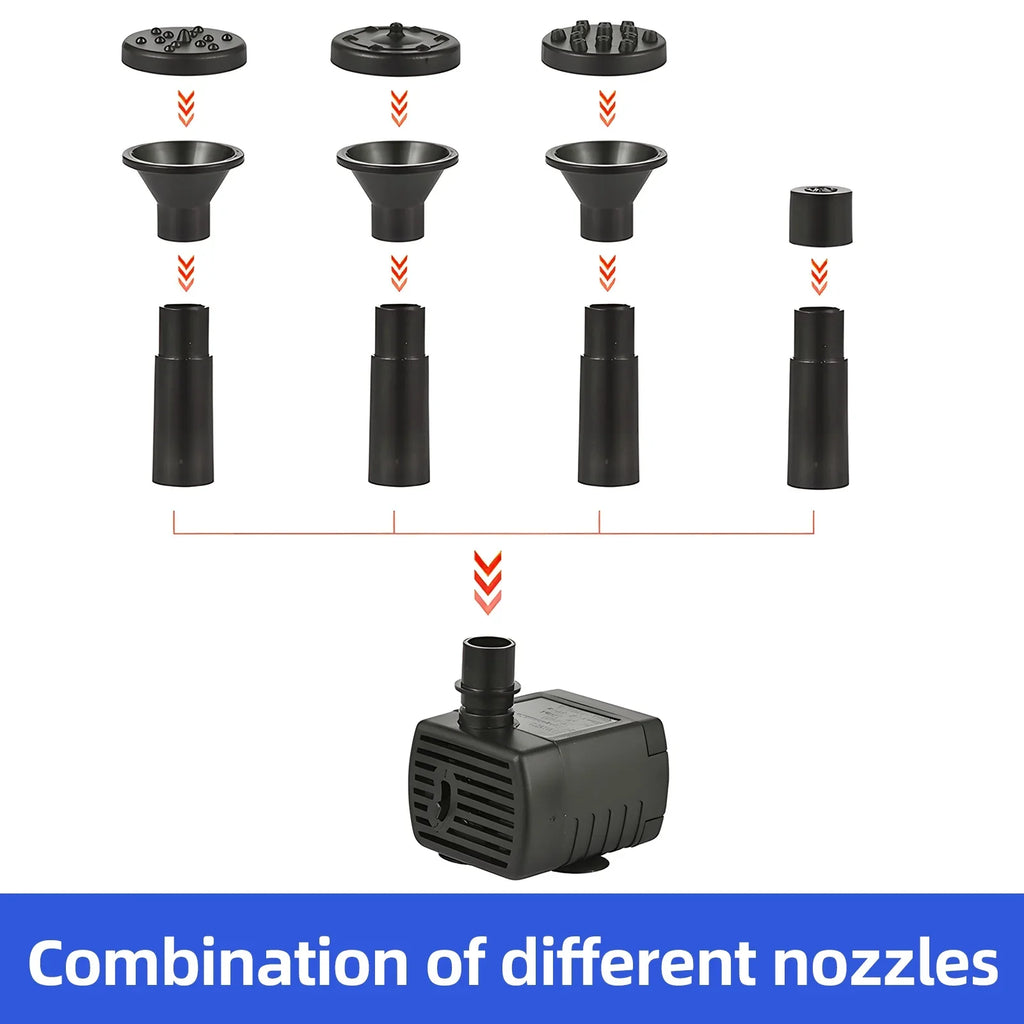 Pond/pool/fish And Arealer Stakes 9.84ft Solar Pond Nozzles Solar Pump Fountain,Stakes 160l/hRate Powered Water Water Powered 9.84ft 8 Water PumpHuiop Powered Pipe Pond Nozzles And Solar