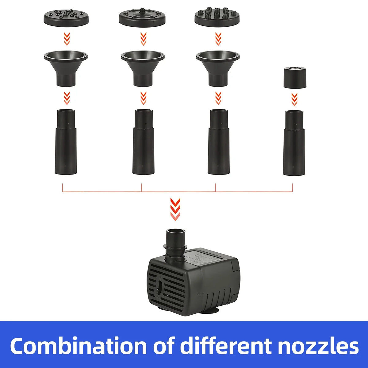Pond/pool/fish And Arealer Stakes 9.84ft Solar Pond Nozzles Solar Pump Fountain,Stakes 160l/hRate Powered Water Water Powered 9.84ft 8 Water PumpHuiop Powered Pipe Pond Nozzles And Solar