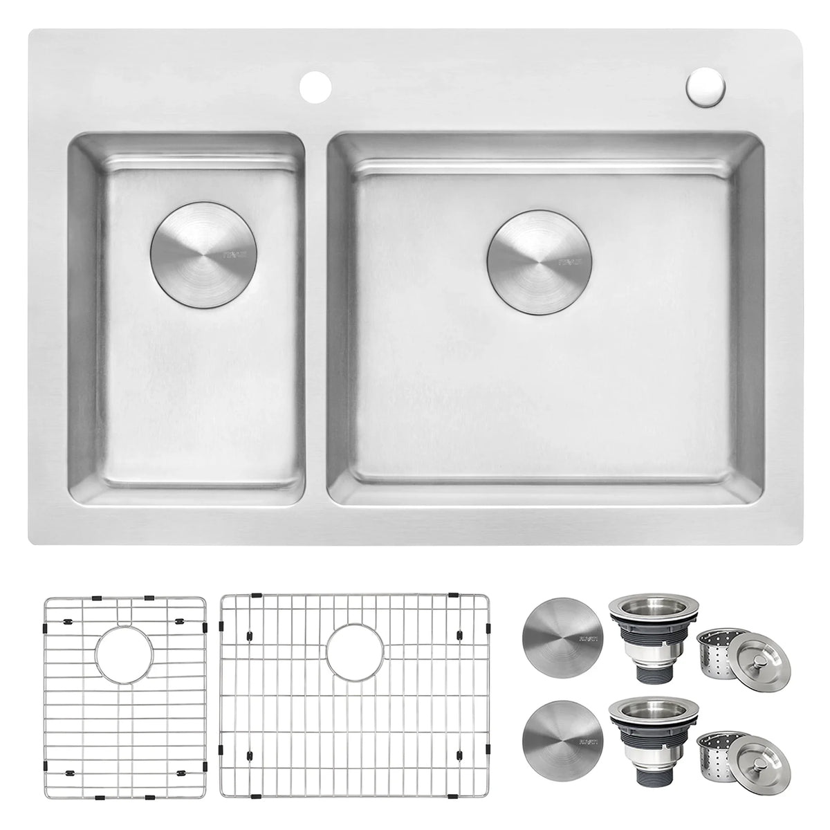 Topmount 22 x Ruvati 16 Gauge Kitchen Drop-in RVM5176 inch 33 Sink
