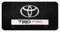 Logo Coated Powder TRD Toyota Official License Licensed Chrome Pro Black Plate
