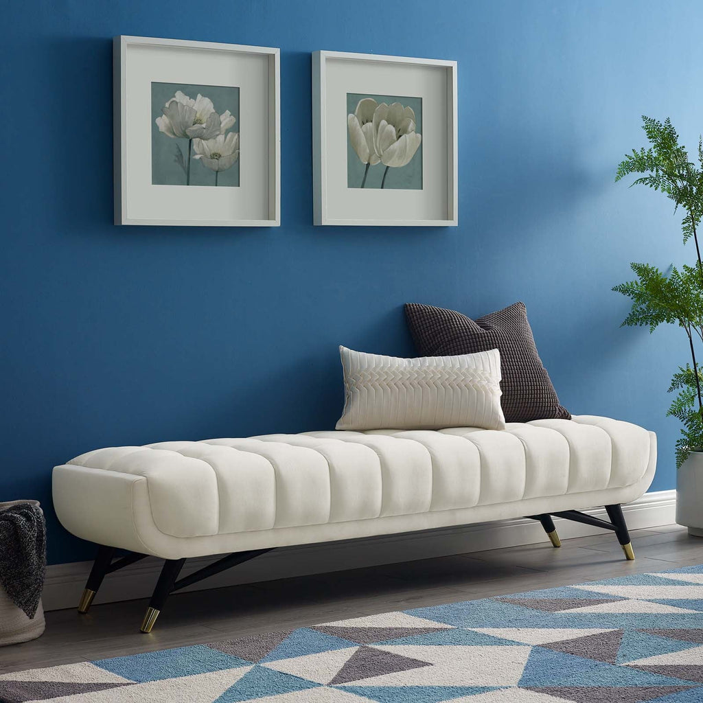 Adept Performance Ivory Modway Bench in Velvet