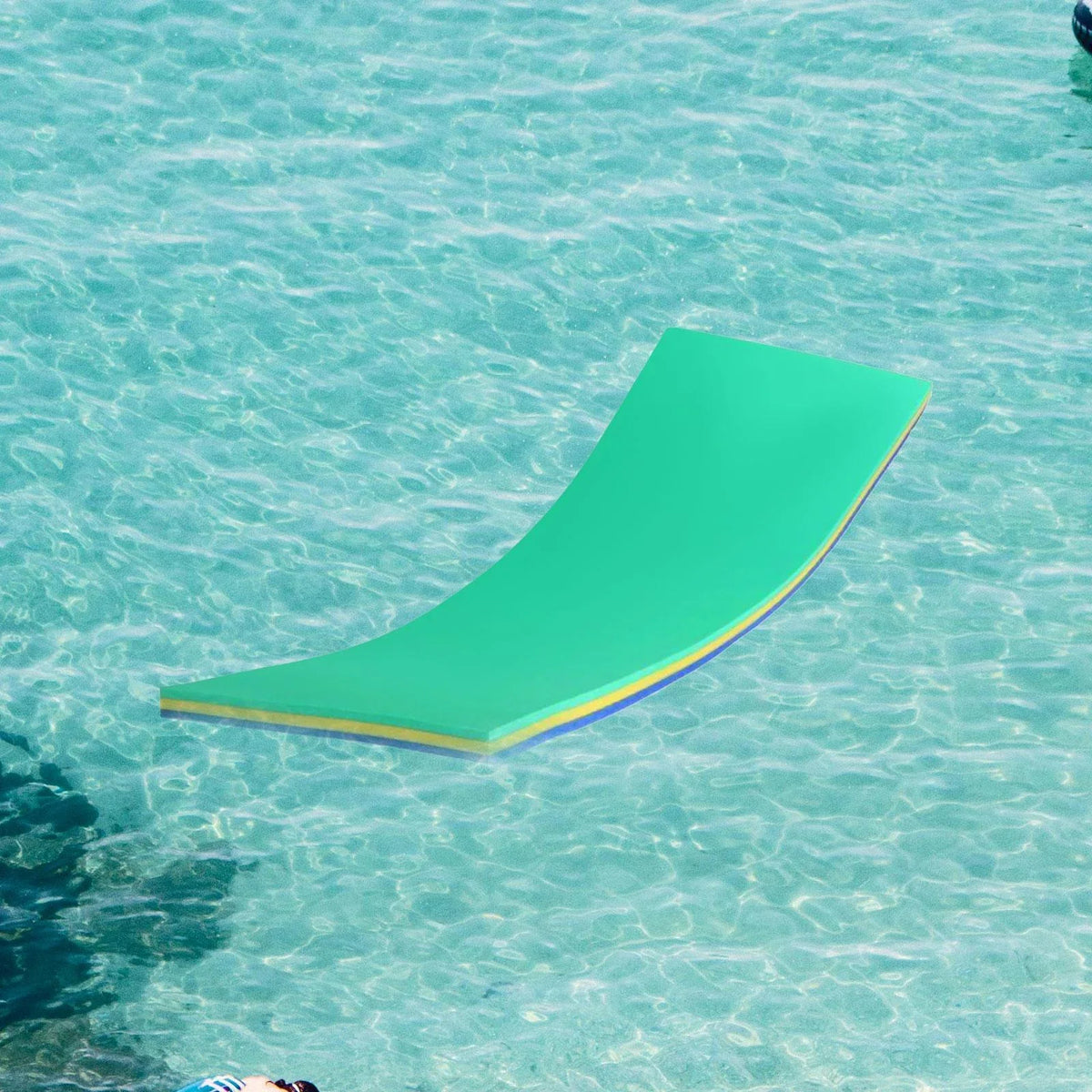 Relaxing GARENDE Water Resistant Yellow Mat for Layer Tear 3 Raft Floats Pool