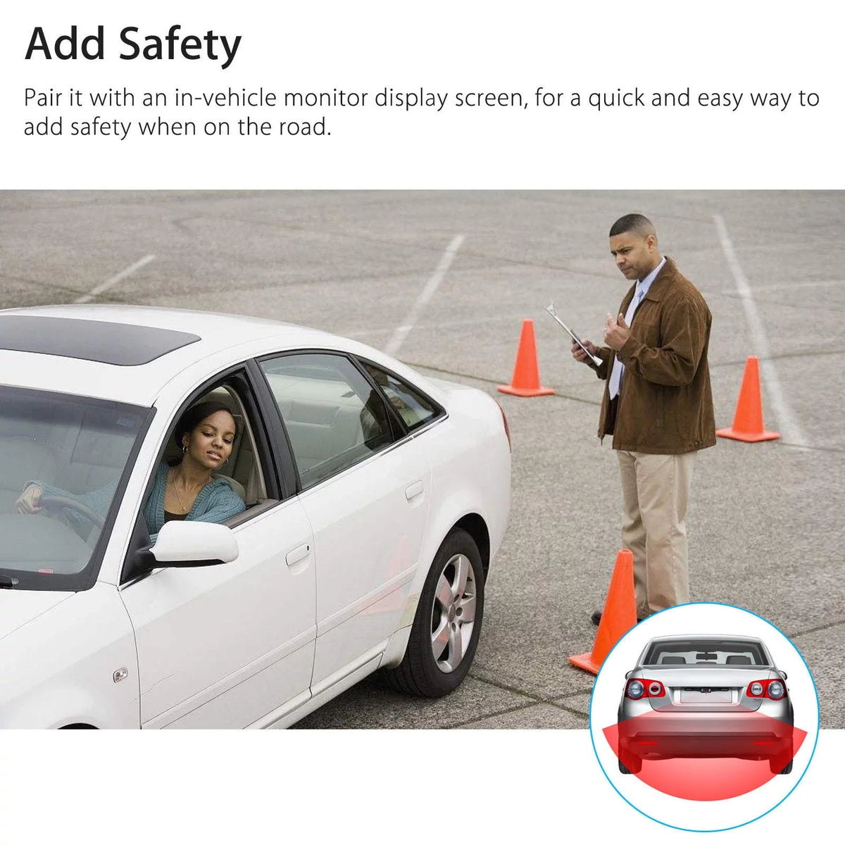 Backup HD View + Rear Car Parking System Monitor Camera Vision Night 5inch