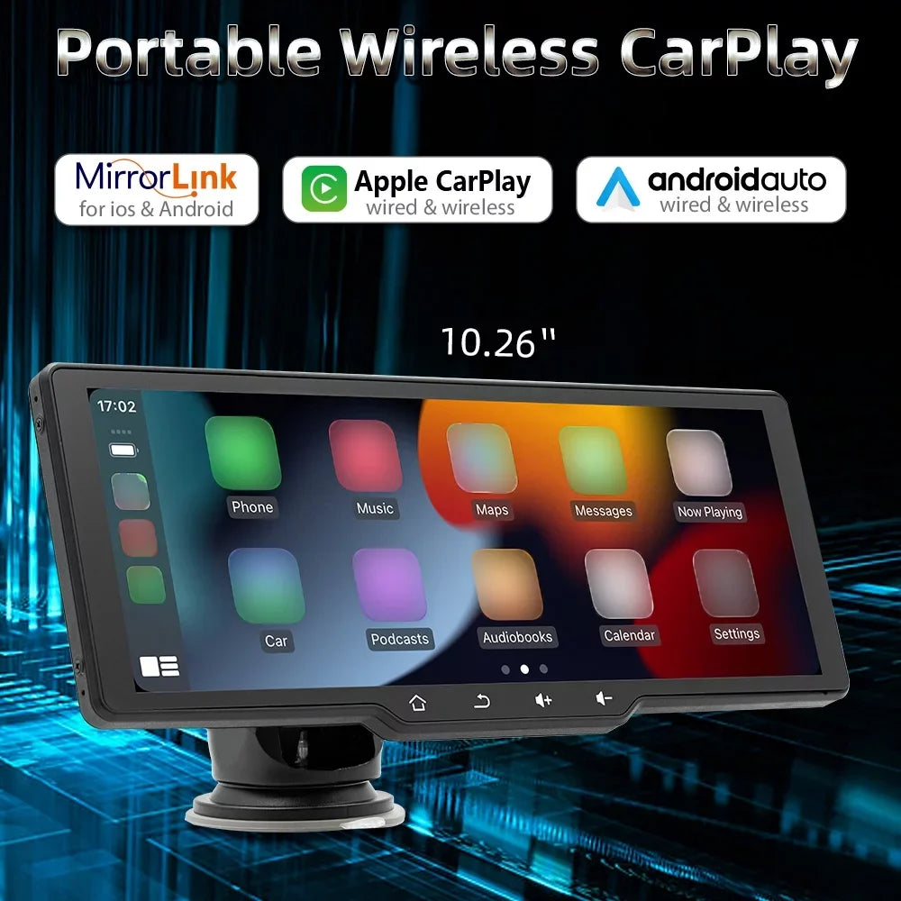 Wireless Auto Camera Camera and Andoer Portable Camcorder, Car with MultiMedia Car Player Rearview CarPlay,