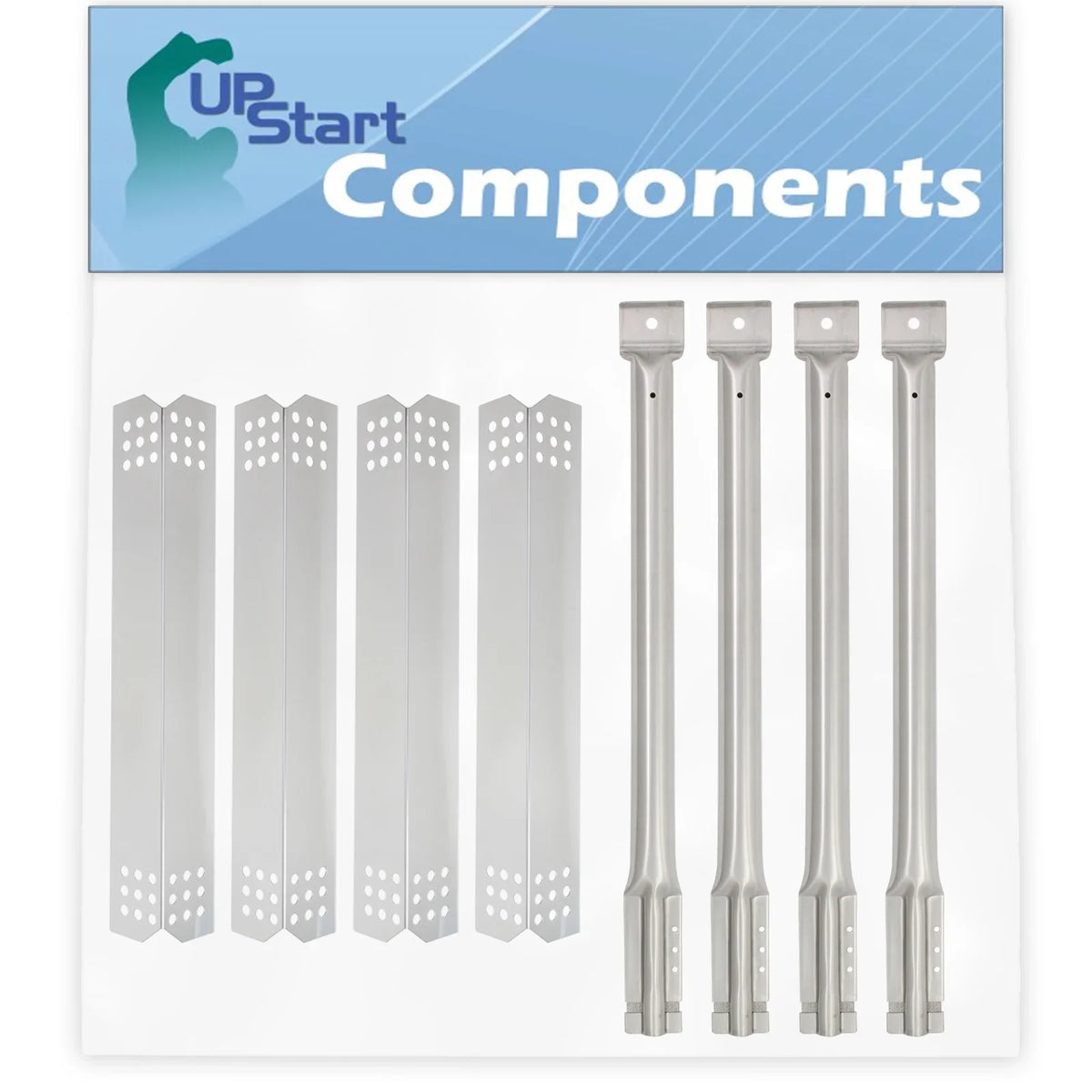 Shield Tamer, & - Compatible Steel & for Parts Tent 720-0733 Heat Flame 16 Flavorizer Tube Burners Grill Barbeque Plate BBQ - Replacement Old Kitchenaid Burner Pipe Stainless 1/8" 4-Pack Bar