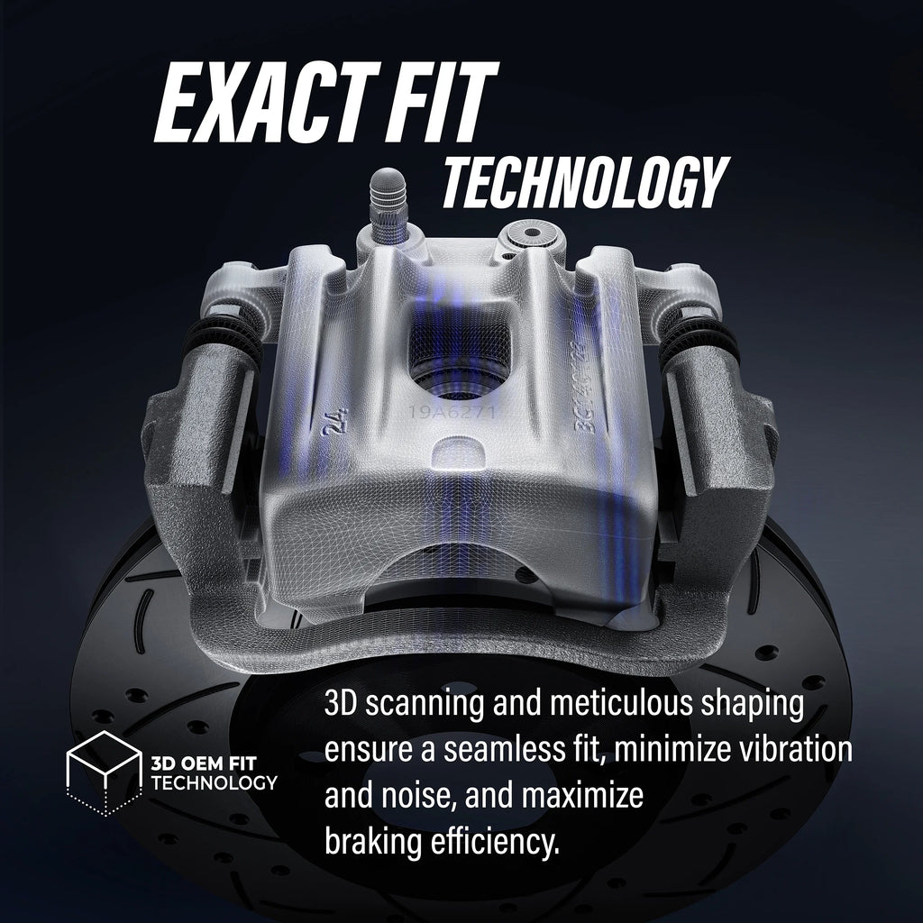 2012 For Rear From KC8-100709P Transit 24 C/V Front With Piston Single 03 Rotors Ram Auto Semi-Metallic Disc 12 Pads Brake Caliper Kit And