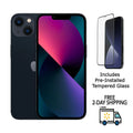 w/ (Fully 128GB 13 iPhone Apple (Grade Pre-Installed C) Mini Pre-Owned Unlocked) Midnight A2481 Tempered Glass