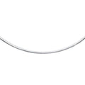 Sterling w/Lobster Classic Omega 16" Claw Rhodium Clasp 3 Round Silver Necklace JewelStop mm