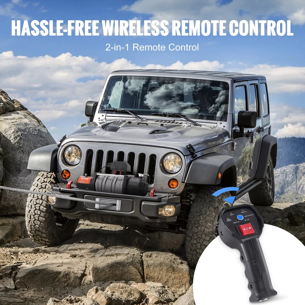 12V Wireless Electric Load 18,000 ATV IP67 Winch, Winch lb Winch, 85ft BENTISM Steel Rope Capacity Remote Handheld with