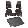 2018-2021 Jeep Unlimited Jeep White Weather JL mats Wrangler with - for 3W Logo Floor subwoofer 4-Door,Black for Liners Mats&Cargo All Floor &Trunk Wrangler JL Liner