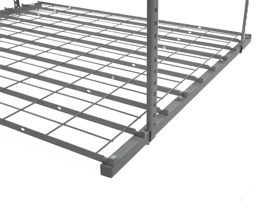 42"W 24' Overhead 28"H, 48"L WORKPRO Garage x Rack, x Silver, Ceiling