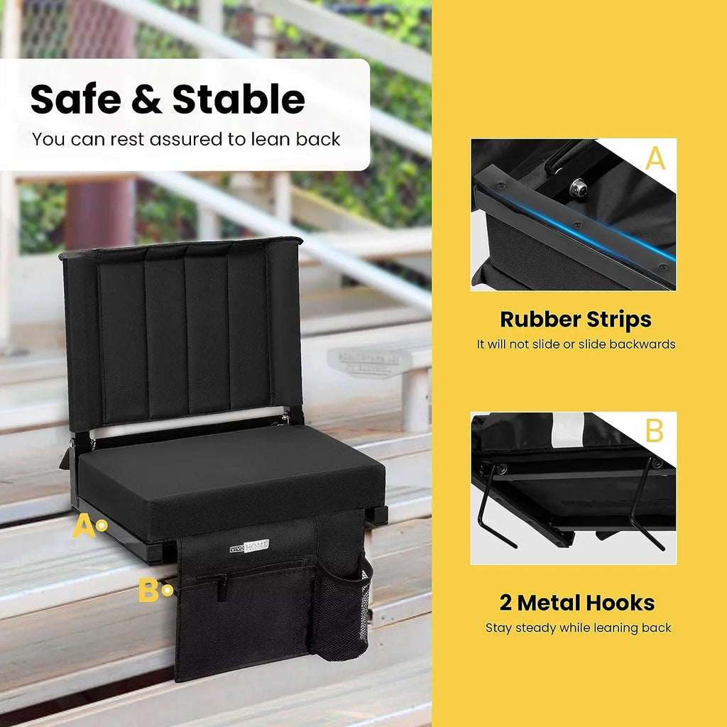 Shoulder Back for Portable Chair Seat Bleachers with Support, Holder Strap with Bleacher Folding Stadium SPECSTAR and Cup