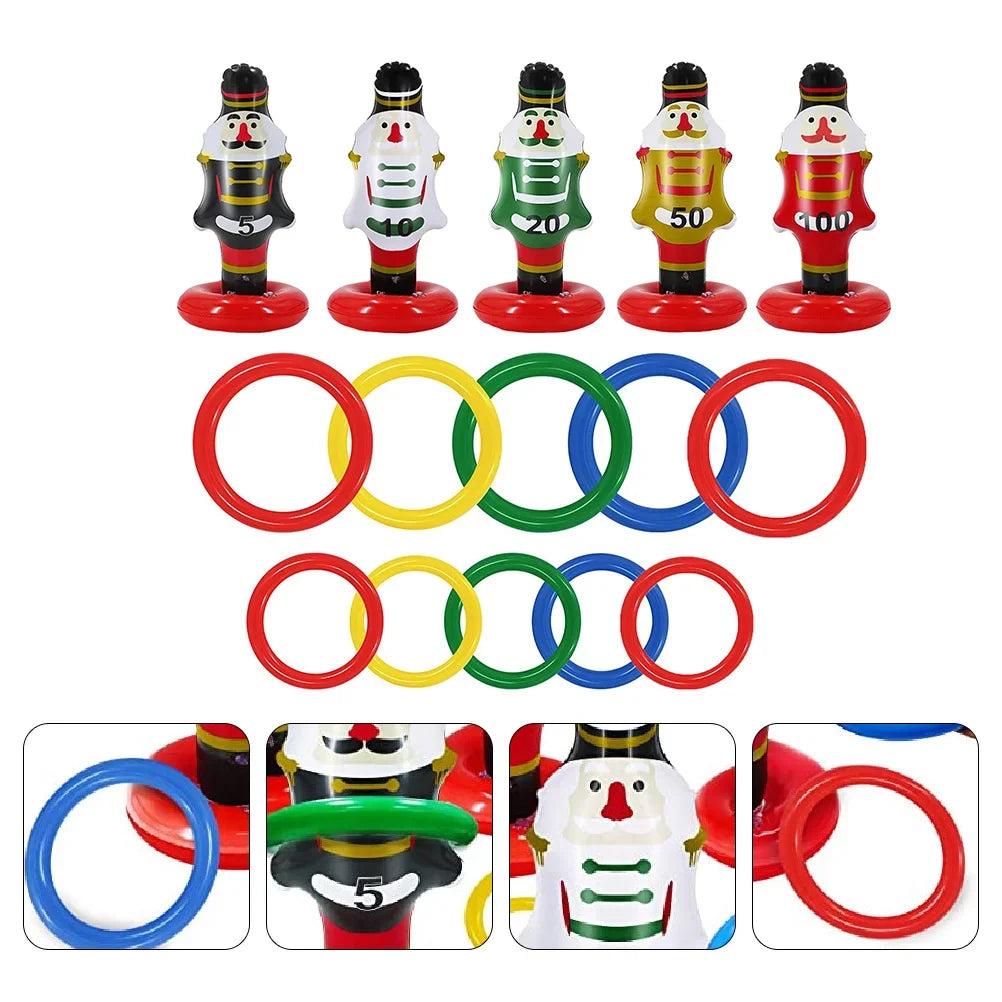 Christmas Toss Ring Party Games Nutcrackers Toss Christmas NUOLUX Inflatable Toys Ring