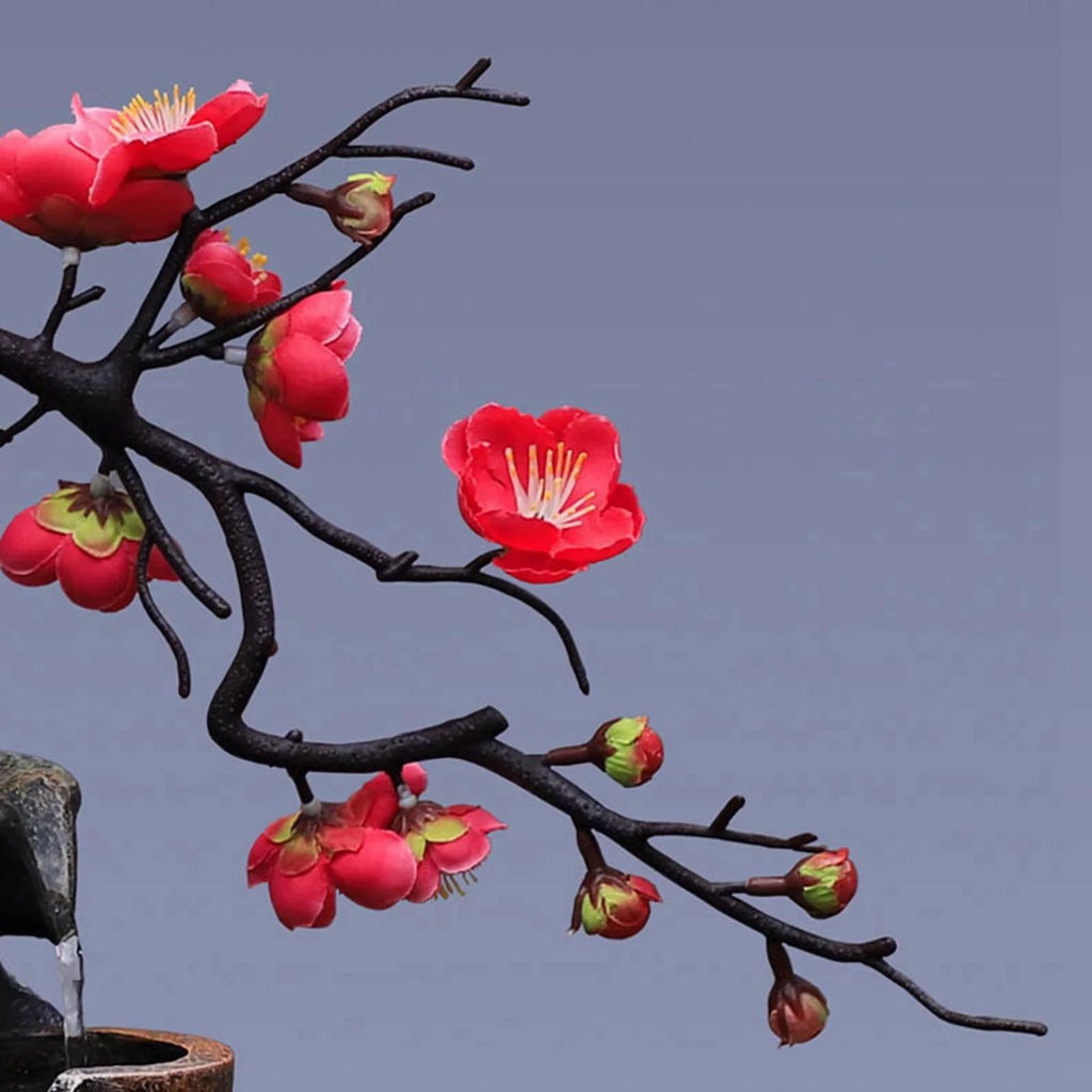 room Garden Living Vase Simulation Fountains Feng Decor Shui Relaxation Waterfall Gifts Office Craft Flower Creative for Desk Tabletop Water VaseThree-dimensional Soothing Fountain