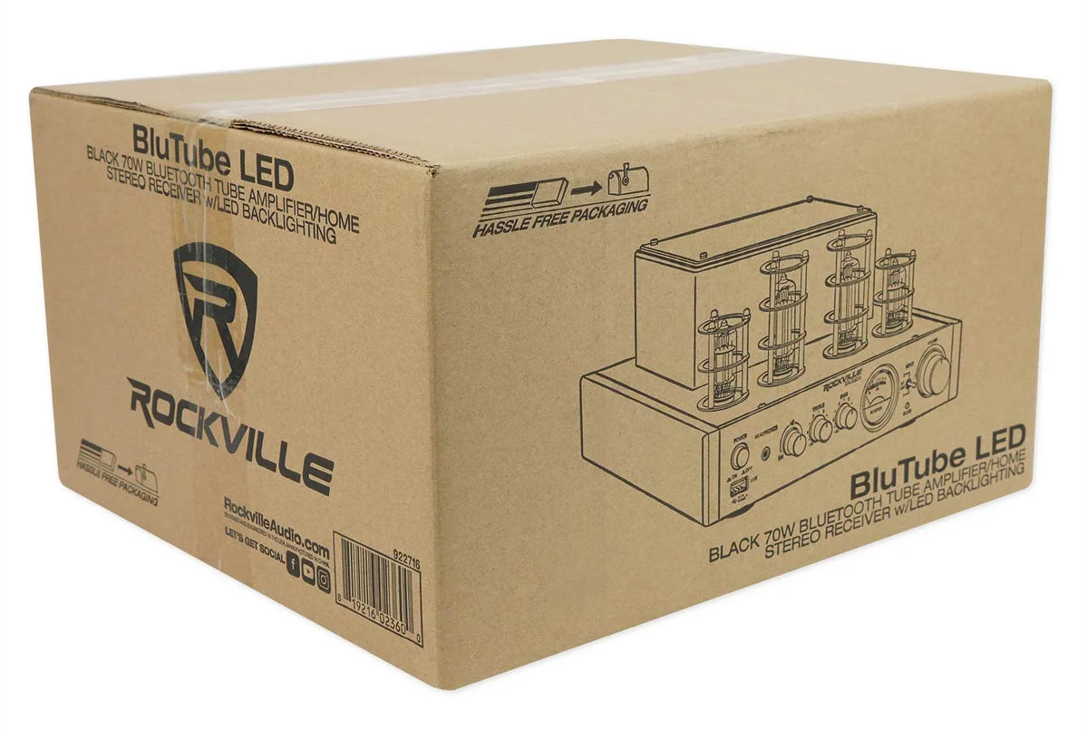 6.5" Receiver+(8) White LED Speakers Ceiling Theater Amp/Home Tube Rockville