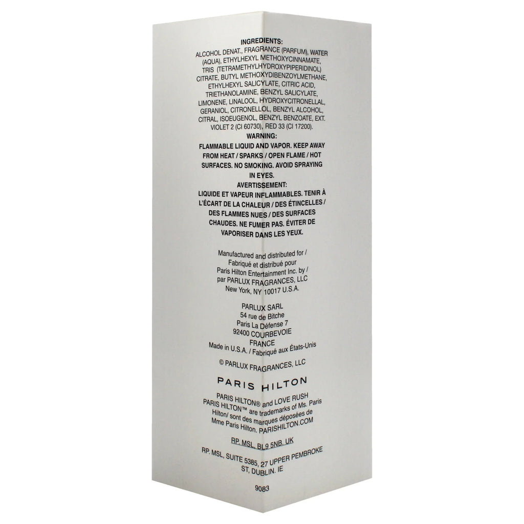 Rush Love oz Hilton 3.4 EDP , Paris Spray