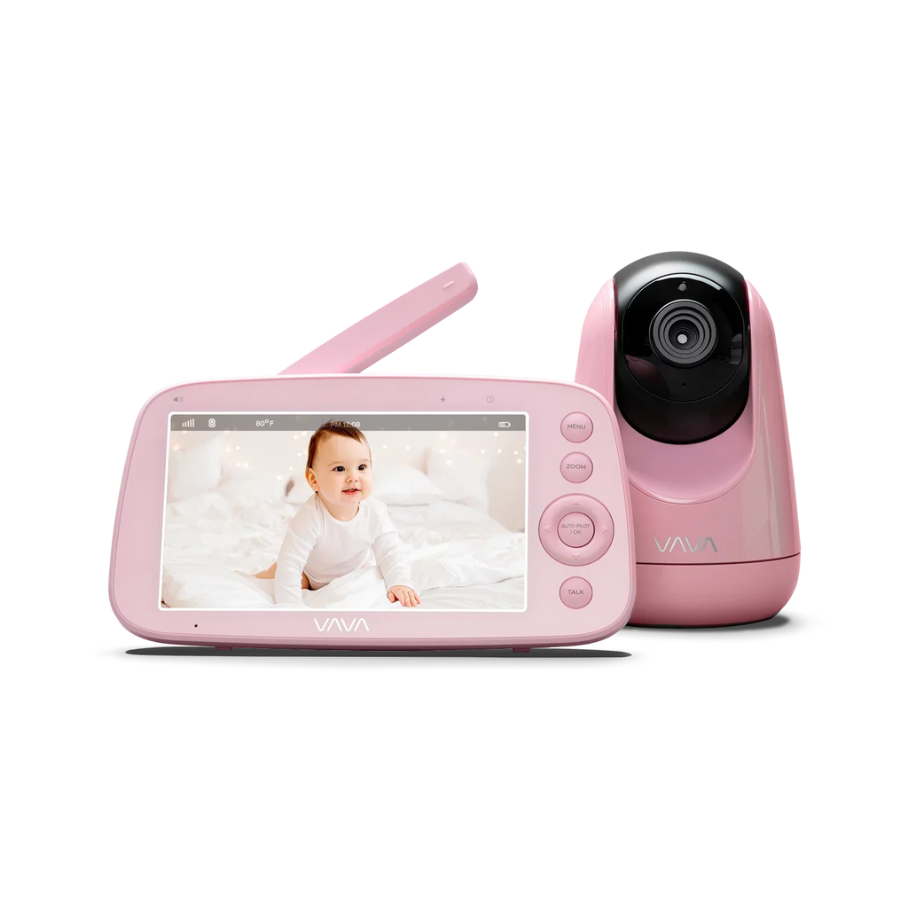 720P Audio, Monitor, Night 2-Way and Handheld Vision, Screen VAVA Baby Infrared Video Pink 5"
