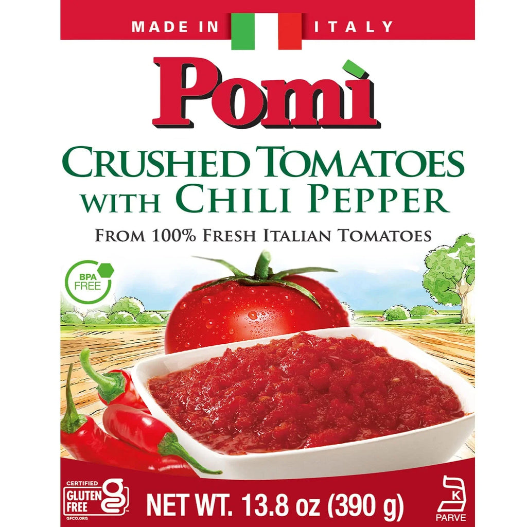 '- Pepper (Pack with Tomatoes Chili Crushed 13.8oz of 12) Pomì