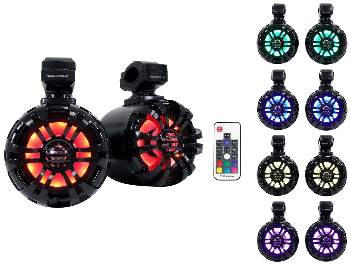 Memphis RZR65FE (2) Polaris Audio Speakers+Amp For RZR 2014+ Tower Pods+LED