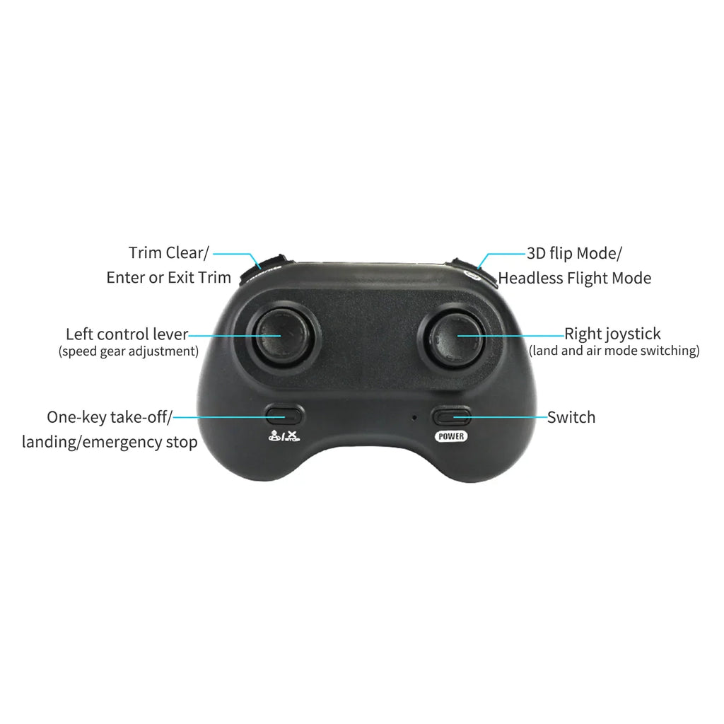 Kids Toys Night 3D 2 for Air Headless Beginners in Drone Landing Drone Key Mode off One for RC Car Flight RC RC 1 Meterk Take Light RC Land