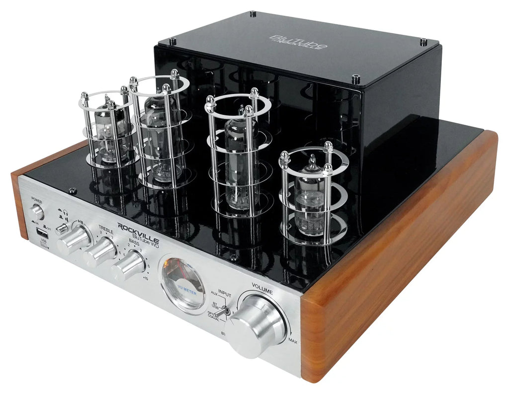 BluTube Bluetooth Tube + Tower (2) Speakers Amplifier/Home WD Rockville Receiver