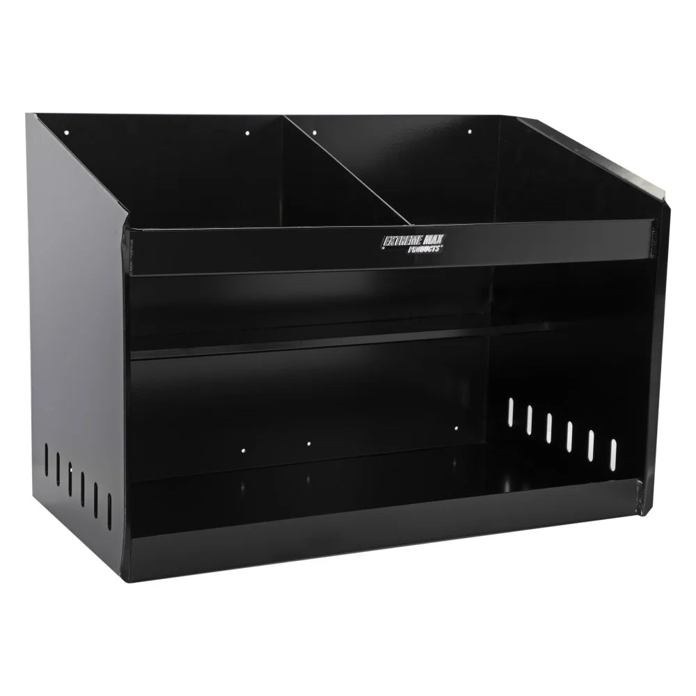 Storage Bay Dual Enclosed Helmet Extreme for Garage, Organizer Cabinet Max Shelf Trailer, Aluminum Race - Shop, Black Storage Deluxe 5001.6331 Holder