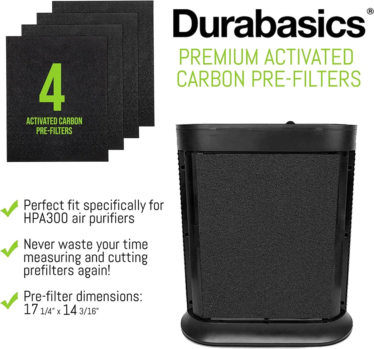 Filter Pack Filter Pre for Honeywell Prefilter for Honeywell Prefilter Filters, Purifier, Durabasics A, Pre-Filters HRF-AP1-4 A, Replacement Honeywell HPA300 Replacement, Honeywell Air Honeywell
