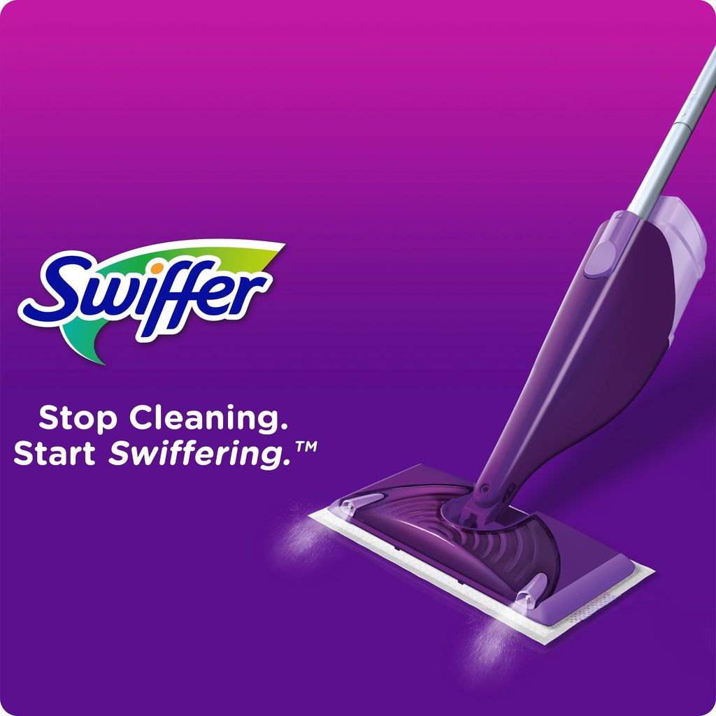 5 Kit WetJet Pads, Mop Swiffer 1 Mop, Floor Solution) (1 Cleaning Starter