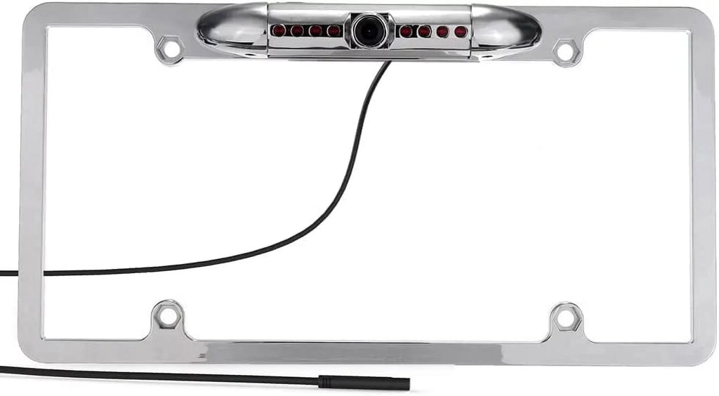 Car CAR8000 CMR2720 CAR710 Camera 170° CAR910W Vision Waterproof Compatible Rear CDR7011 License CAR910X HD Angle Frame CAR710X CAR110W View CM901MIR Plate with CAM125 Backup Radio Night Jensen