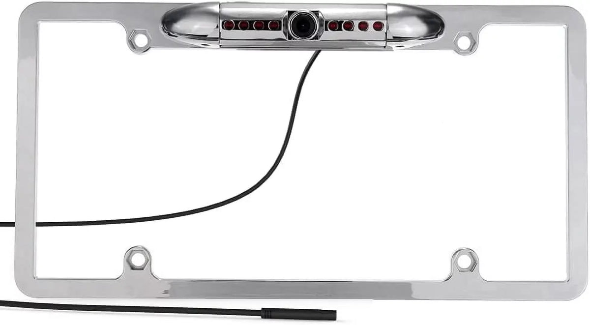 Car CAR8000 CMR2720 CAR710 Camera 170° CAR910W Vision Waterproof Compatible Rear CDR7011 License CAR910X HD Angle Frame CAR710X CAR110W View CM901MIR Plate with CAM125 Backup Radio Night Jensen