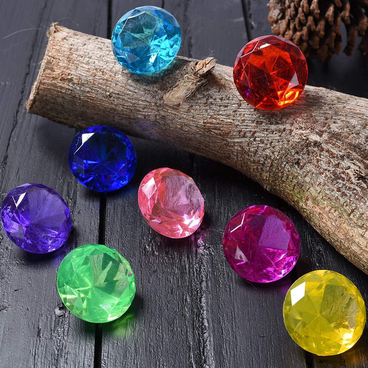 Throw Use with for Gem Diving Sets Underwater Dive Diamonds Toys Toy Set Swimming Gift Colorful (golden) Pirate Box Treasures Pool Big Summer Treasure 6
