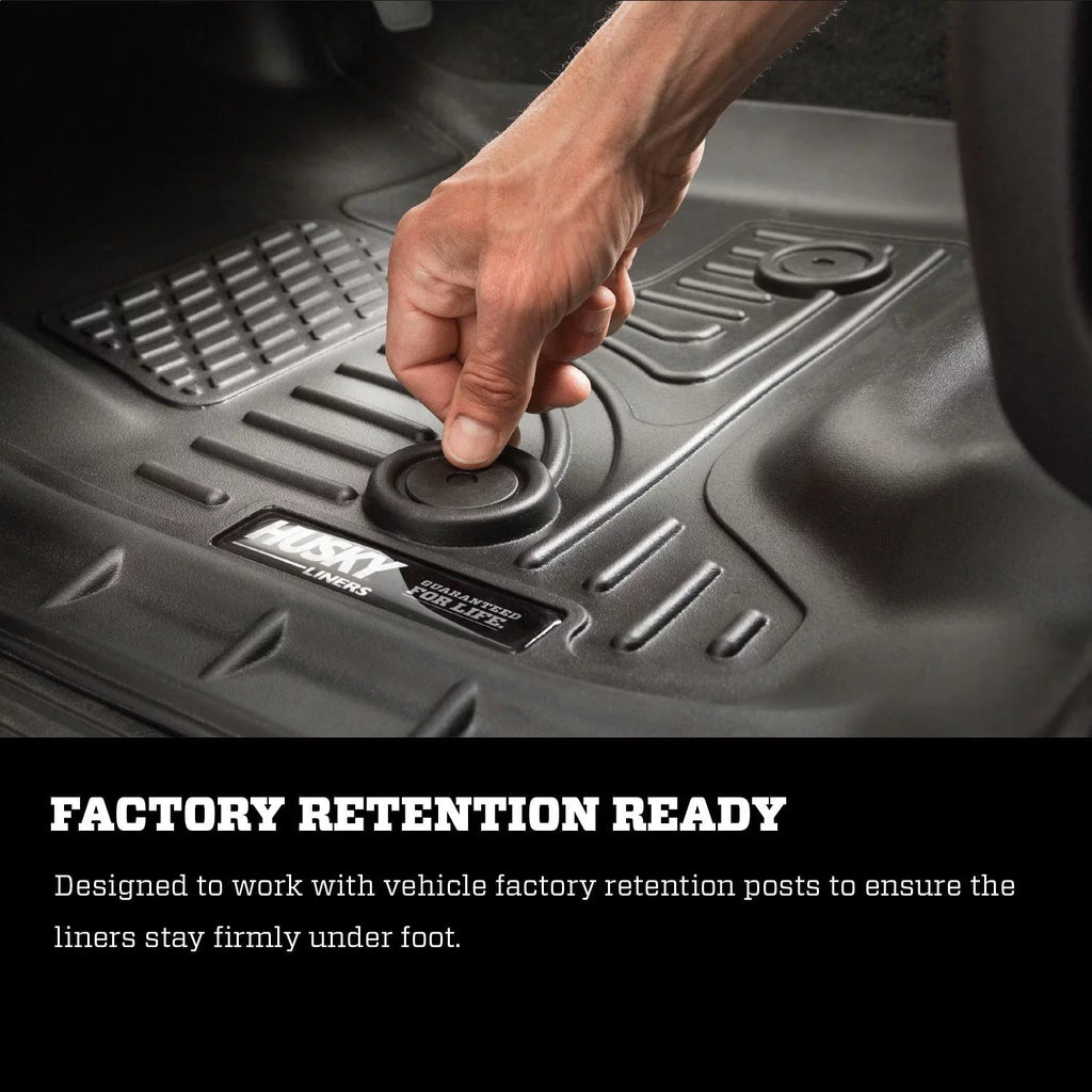 Tahoe/Yukon by 2015 Chevy/GMC WeatherBeater Black Husky Liners Floor RealTruck Combo