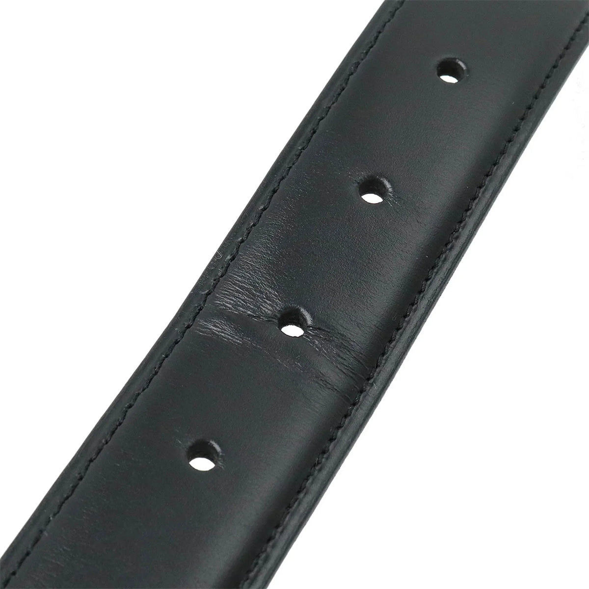 Pre-Owned L5000011 Leather New) (Like Cartier size approx. 109.5cm Black Actual Belt