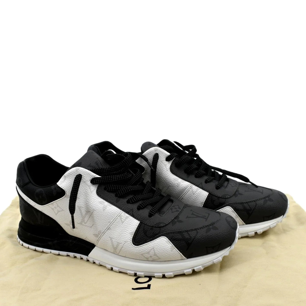 Pre-owned Runaway 9-9 VUITTON US LOUIS Monogram Sneakers Bicolor
