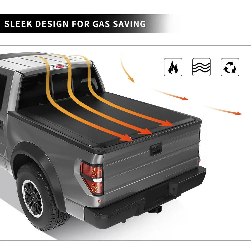 ft Bed Tonneau 6.4 Ledkingdomus Truck Cover Soft for Tri-Fold Rambox 1500 Without Ram 2019-2023 Bed