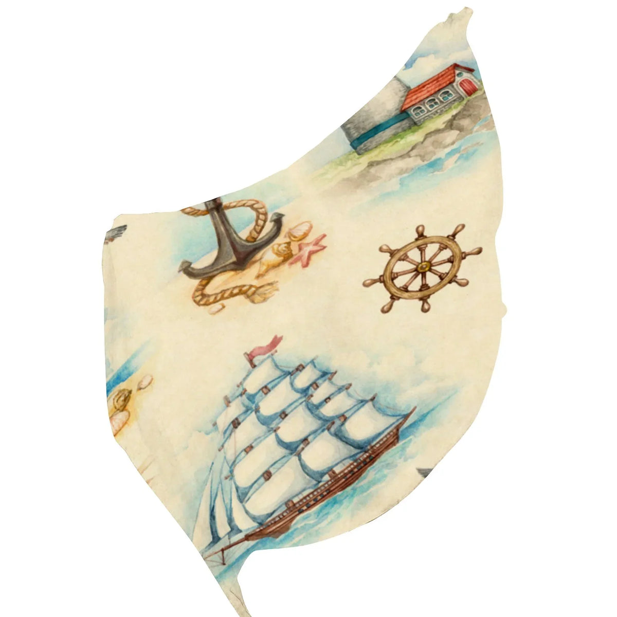 Wraps Oblong Nautical Silk Shawls Headscarf Long Women Gift Packed Sunscreen FREEAMG Large Wraps for Neck Watercolor Hair Scarf