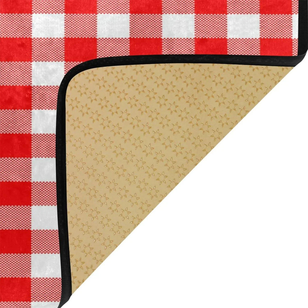 20 Rug Washroom Anti-Fatigue Kitchen Non Kitchen Mat Slip Kitchen Mat Washable 39 Plaid Rug Bestwell Floor and Bedroom White inch x Red Waterproof Sink Comfort for