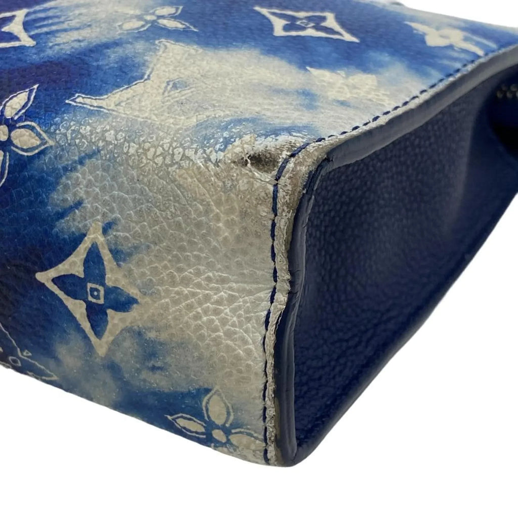 (Fair) M81431 VUITTON LOUIS Wallet Pre-Owned Wearable Shoulder Blue Monogram Gaston Bandana Bag Men's