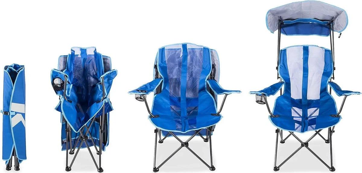 Original Camping, Foldable Canopy for and Kelsyus Grey/Blue Events, Tailgates, Outdoor Chair